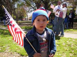 boy with flag CHIP/ CIR
