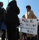 Martinsville protesters against voter ID bills